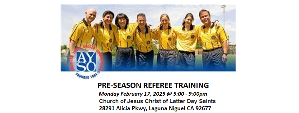 PRE SEASON REFEREE TRAINING