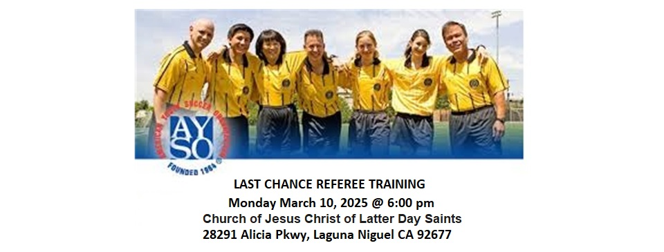 LAST CHANCE REFEREE TRAINING